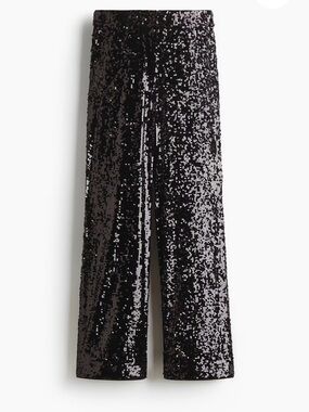 H&M Black Sequined Pants